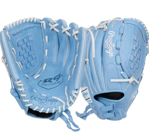 Guante de softbol lanzamiento rápido serie R9 Rawlings 12", estilo #R9SB120-3CB, azul brillante - Imagen 1 de 16