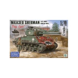 Andy's Hobby Headquarters 1:16 M4A3E8 Sherman "Easy Eight" T80 binari model kit - Foto 1 di 3