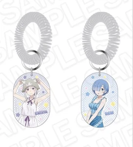 Juego de llavero acrílico estilo baño público Re:Zero Rem Emilia sauna con anillo helicoidal - Imagen 1 de 1
