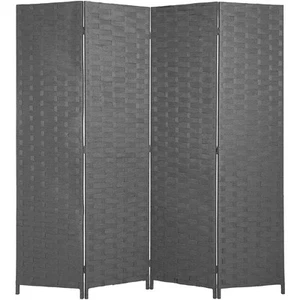 Room Divider Wood Screen Wood Mesh Woven Design Room Screen Divider Folding P... - Picture 1 of 7