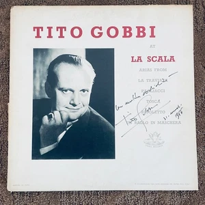 SIGNED Tito Gobbi At La Scala & La Scala Orchestra 35563 vinyl Opera Legend VG+ - Picture 1 of 6
