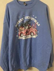 Sweatshirt Dollywood Merry Christmas rosa LKW mit Weihnachtsbaum blau - Bild 1 von 7