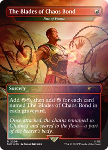 The Blades of Chaos Bond 🌟 FOIL 🌟 God of War 🎮 Secret Lair MTG PRESALE - Picture 1 of 1