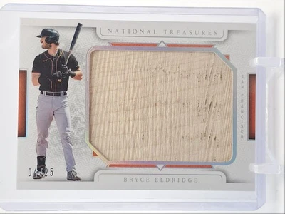 BRYCE ELDRIDGE 2024 NATIONAL TREASURES SILVER JUMBO LUMBER PATCH /25 Q5332 - Image 1 of 2