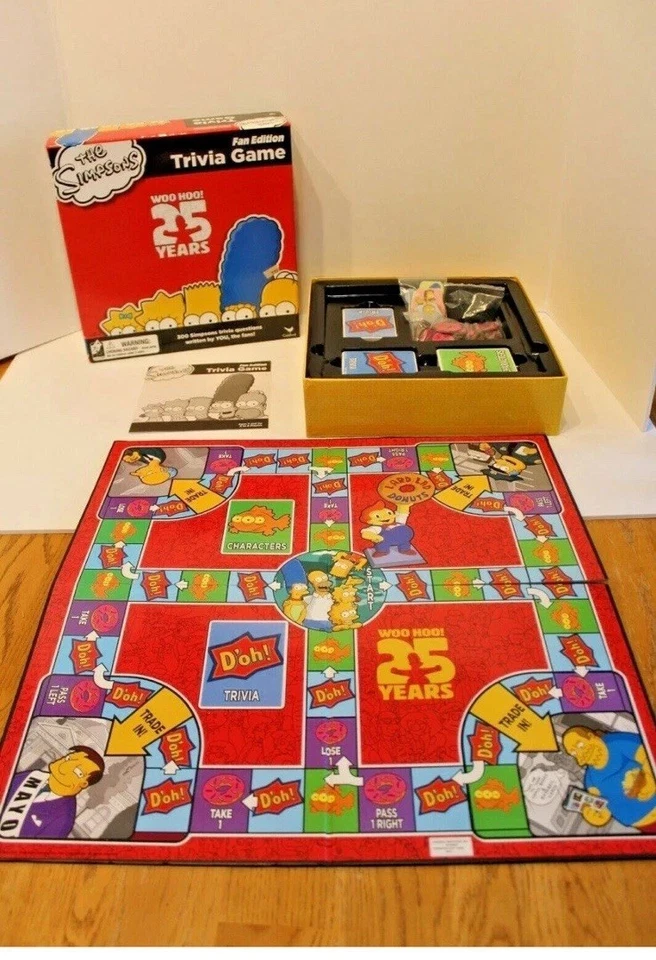 The Simpsons Fan Edition Trivia Game 2013 Homer Bart Dice 25 Years 100% Complete - Image 1 of 4