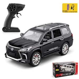 RC Car 1:24 Alloy Black Lexus LX570 4x4, with Light & Sound,  Christmas Gift Toy - Picture 1 of 6
