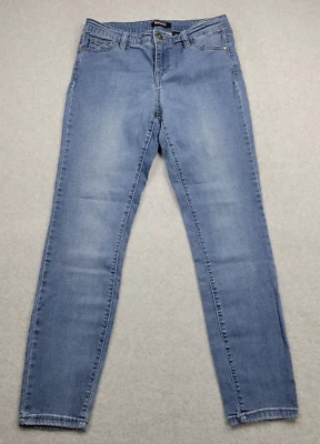 Jeans al tobillo Buffalo David Bitton Aubrey para mujer 6 tiro medio elástico azul denim Foto 1 de 4