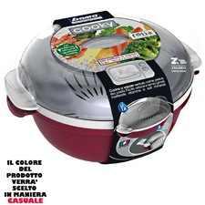 CASSERUOLA COOKY DIAMETRO CM 25 PER COTTURA A VAPORE PER FORNO A MICROONDE