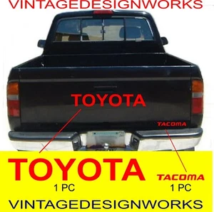 TOYOTA TACOMA TAILGATE KIT Vinyl Decal Sticker Emblem 2 PC - RED - Picture 1 of 3