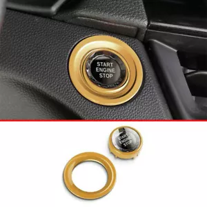 Yellow Ignition Switch Start Button Frame Cover Fit For Cadillac XT5 2017-2022 - Imagen 1 de 6