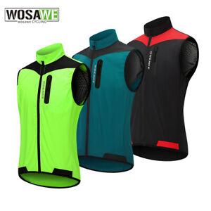 WOSAWE Winddichte Fahrradweste Ultralight Reflektierende Kleidung MTB Top Vest