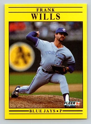 Frank Wills 1991 Fleer #191a Toronto Blue Jays - Image 1 of 2