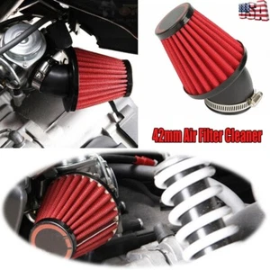 42mm 45 Degree Bend Red Air Filter Cleaner Pod Fit For Honda CT70 Trail CT90 Z50 - Picture 1 of 12