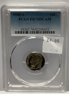 1985 S ~ Roosevelt Dime PR70DCAM PCGS Graded - Picture 1 of 4