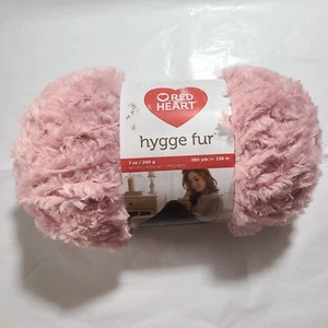 Red Heart Hygge Fur Yarn DUSTY LILAC 7oz Skein 260yds Pink - Picture 1 of 7