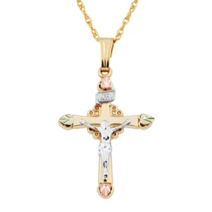 Black Hills Gold Crucifix Pendant - Picture 1 of 1