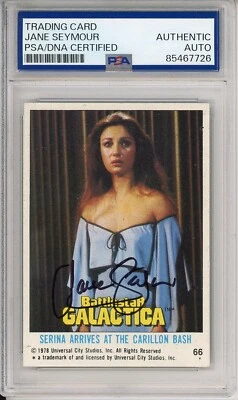 1978 Topps Battlestar Galactica #66 Jane Seymour SIGNED AUTOGRAH PSA DNA COA - Image 1 of 2