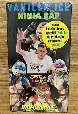 Vanilla Ice Ninja Rap VHS Teenage Mutant Ninja Turtles w/ Sticker FACTORY SEALED - Image 1 of 3
