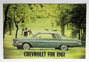 CHEVROLET IMPALA BEL AIR BISCAYNE CORVAIR CORVETTE 1961 12p Color Sales Brochure - Picture 1 of 4