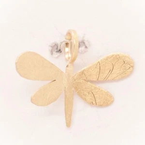Libellenanhänger Gelbgold 585/- Eismattiert - Bild 1 von 1