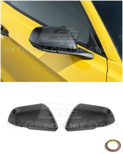 Tapa de cubierta de espejo retrovisor delantero FIBRA DE CARBONO marcador de señal para Ford Mustang 15-up - Imagen 1 de 24