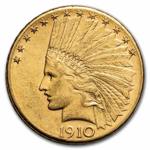 1910 $10 Indian Gold Eagle AU - SKU#25909 Cover