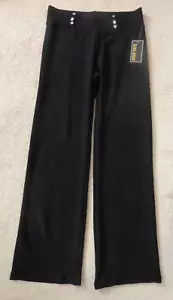 Olivia Jordanđź’—Pantaloni neri elasticizzati 2,5" vita fascia borchie taglio stivaleđź’—M - Foto 1 di 5