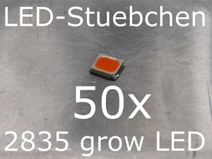 50x 2835 LED Grow 60mA, Pflanzenspektrum, blau/tiefrot - Picture 1 of 3