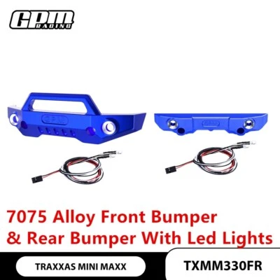 GPM 7075 Alloy Front Bumper & Rear Bumper With Led Lights For TRAXXAS Mini Maxx - Image 1 of 3