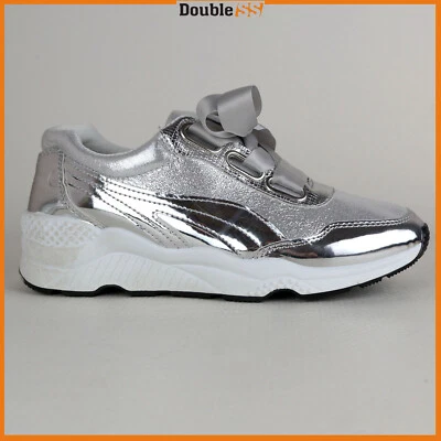 Scarpe da Donna Sportive Sneakers Ginnastica 36 Eleganti per Cerimonia Argento - Immagine 1 di 4