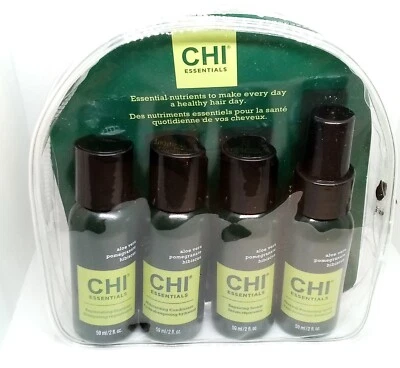 AVON CHI Essentials Kit de Viaje para Cabello Champú, Estado, Spray, Suero 2 Fl. Oz. Ea Nuevo Foto 1 de 4