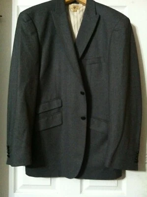 TREVERO MENS NEW DARK GRAY 100%WOOL SPORT COAT JACKET BLAZER SIZE: XL - Image 1 of 4
