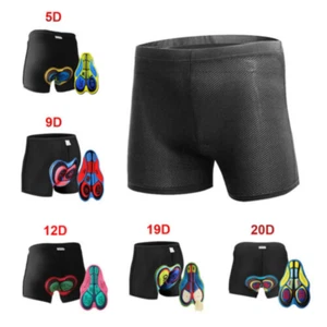 Hombres Mujeres 5D-20D Ciclismo Bicicleta Pantalones MTB Ciclismo Pantalones Cortos Gel Asiento Almohadilla Ropa Interior - Imagen 1 de 15
