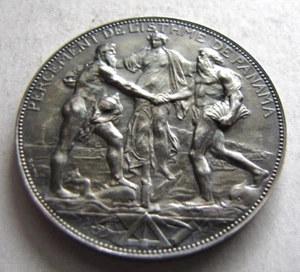 Panama Canal - 1880 Bank subscriber's medal in silver, by Roty (Plowman CM-5.2) - Picture 1 of 3