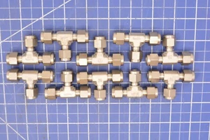 SS-8M0-3 (LOT OF 10) /STAINLESS STEEL TUBE FITTING, 8MM, TEE UNION, 72174-04 /SW - Picture 1 of 9
