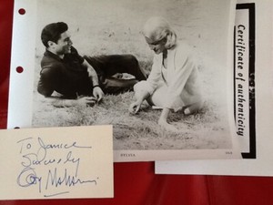 George Maharis SIGNED Card Photo 60s TV Movie Actor Carroll Baker Route 66 Sexy 