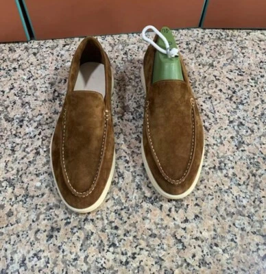 Summer Men Walk Shoes Suede Leather Slip-Ons Business Casual and Fashionable - Image 1 of 4