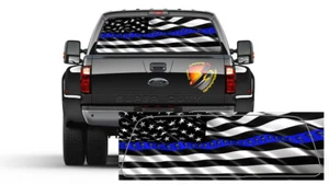 Calcomanía gráfica ventana trasera línea azul AMERICAN FLAG camión SUV - Imagen 1 de 5