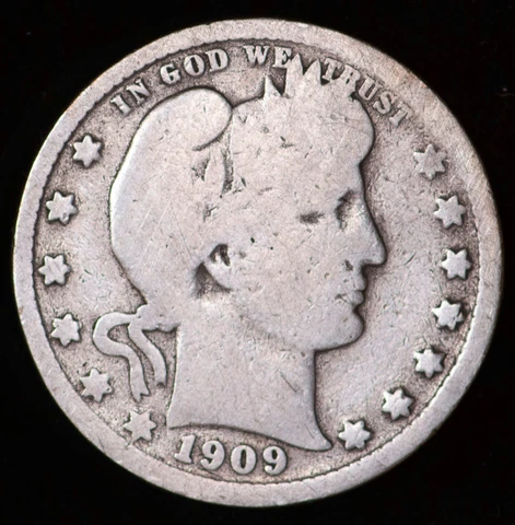 1909-D BARBER QUARTER Cover