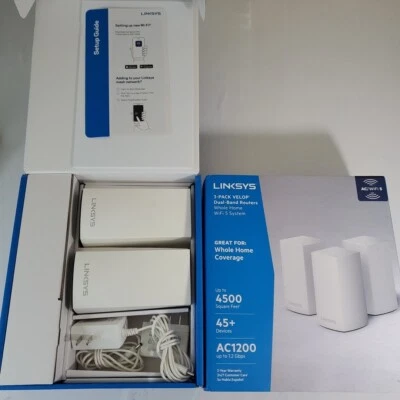 Linksys Velop Dual Band AC1200 Intelligent Mesh Whole Home WiFi Router 2 Pack  - Image 1 of 4
