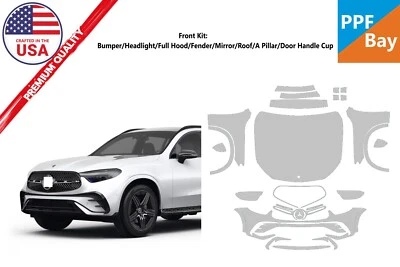 Película de proteção de pintura frontal pré-cortada PPF para Mercedes-Benz GLC SUV AMG Line 23-25 - Imagem 1 de 4