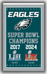 Philadelphia Football Team Souvenir Flag 90x150cm 3x5ft Eagles Champions Banner - Picture 1 of 6