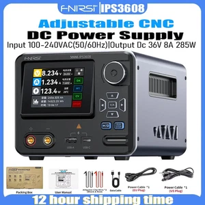 FNIRSI Adjustable CNC DC Power Supply 36V 8A Voltage Regulator PD/QC Fast Charge - Picture 1 of 21