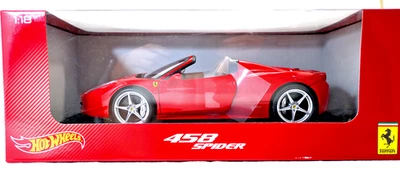 Automodello Ferrari 458 spider 1/18 Hot Wheels  x5527  (Seconda mano) - Immagine 1 di 4