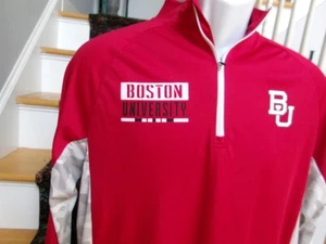 Boston University Pull Over Men's Medium Colosseum Excellent Condition - Picture 1 of 16