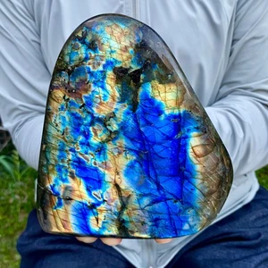 3.96LB Natural Labrador flash moonstone quartz crystal mineral specimen - Picture 1 of 9