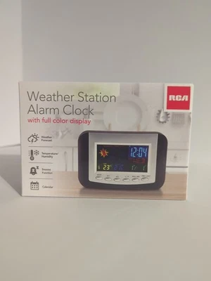 Rca Weather Station Alarm Clock With Full Color Display Multicolor 4 Features - Image 1 of 4