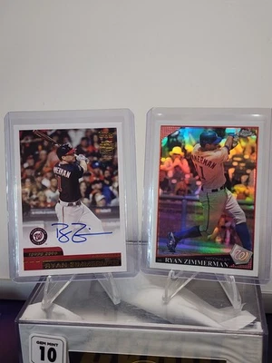 2024 Topps Archives Ryan Zimmerman Topps Fan Favorites Autograph + 09 REFRACTOR - Image 1 of 2