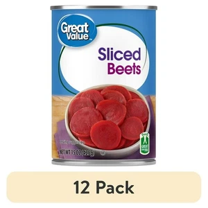 Great Value Sliced Beets, Gluten-Free, 15 oz (12 pack) Free Shipping - Picture 1 of 5