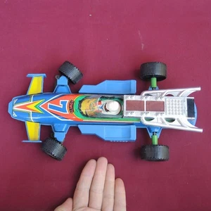 Antiguo coche de carreras de acero prensado URSS FORMULA-1 JUGUETE modelo grande vintage 12" = 31 cm - Imagen 1 de 8